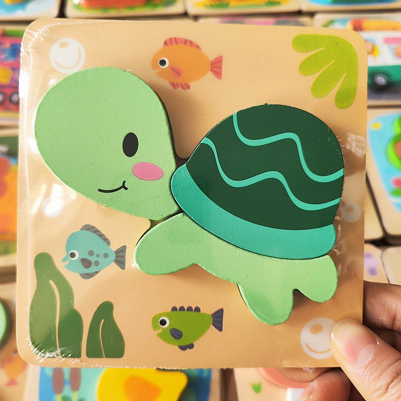 Baby Children Wooden Three-Dimensional 3D Advanced Puzzle Baby Early Education And Intelligence Training Hand-Eye Toys For Boys And Girls - Image 1